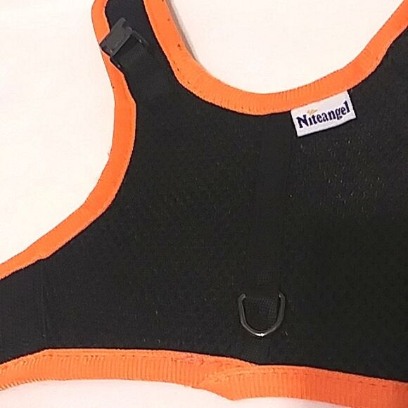 Niteangel Rabbit Harness Adjustable Soft with Elastic Leash Black Orange size S - Picture 14 of 14